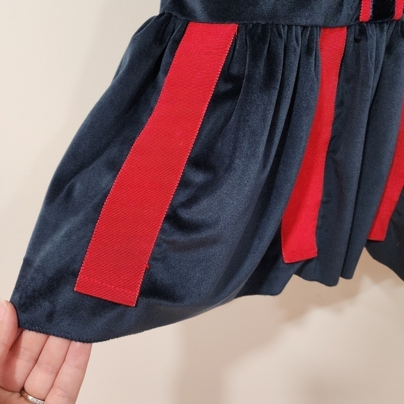 Mimisol blue velvet dress, size 6 - Picture 4 of 5